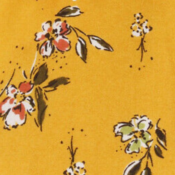 Lauren Ralph Lauren Shirt Dress Gold Floral Size 2 - Picture 5 of 7